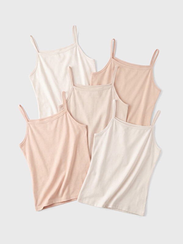 LCW Kids Riemchen Mädchen Unterhemd 5er-Pack