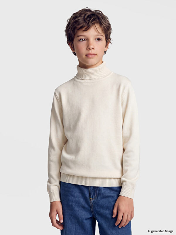 LCW Kids Turtleneck Boys' Knitwear Sweater