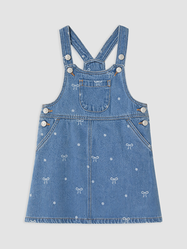 LCW Kids Fustan pinafore me model me fjongo për vajza