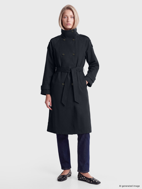 LCW Vision Double-Breasted Belted Women's Trenchcoat