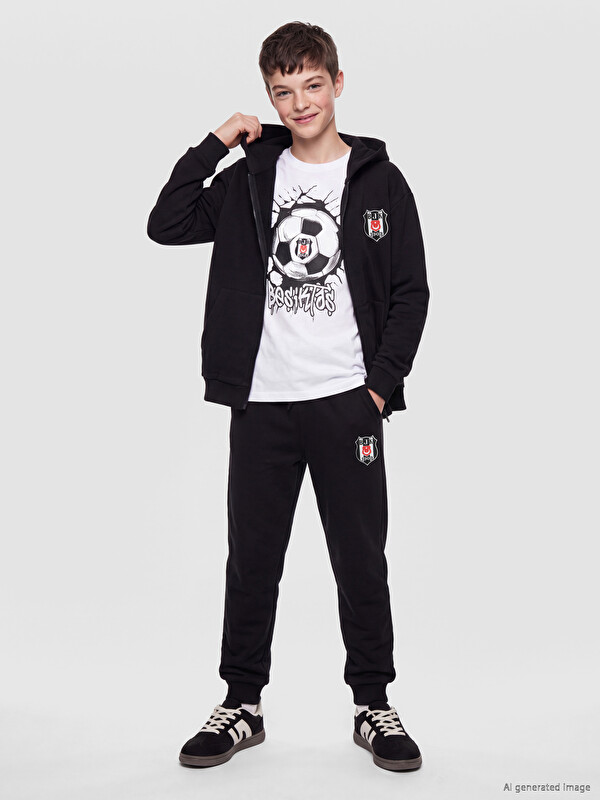 LCW Kids Beşiktaş Baskılı Erkek Çocuk Eşofman Takım
