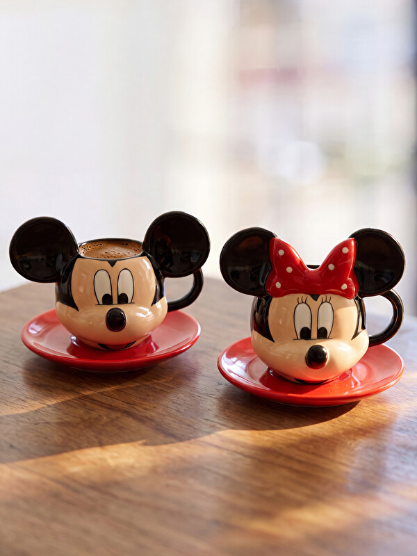 LCW HOME Mickey Mouse Printed Ceramic Coffee Cup Set