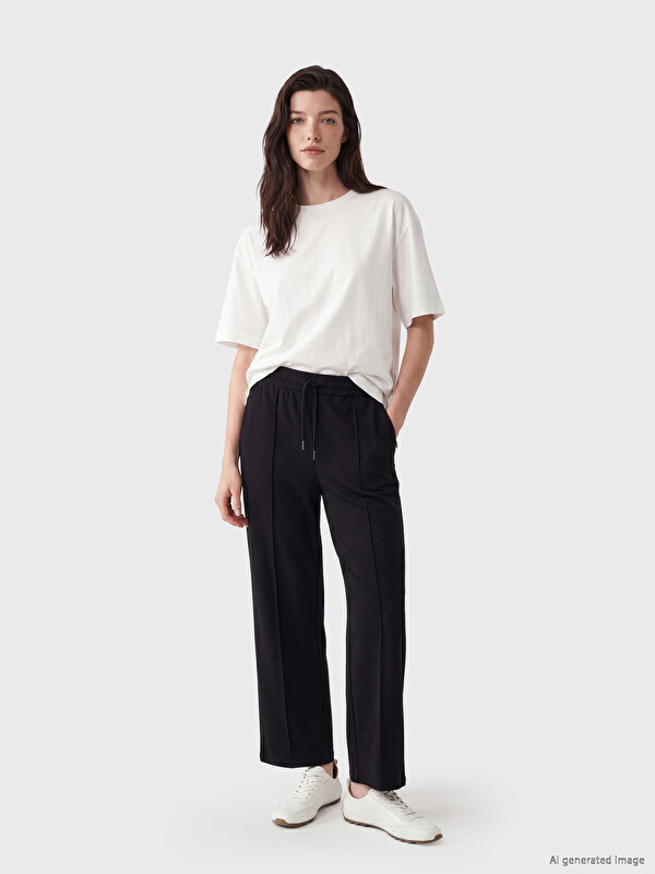 LCW Comfort Әйелдер Қара Жайлы спорт шалбар