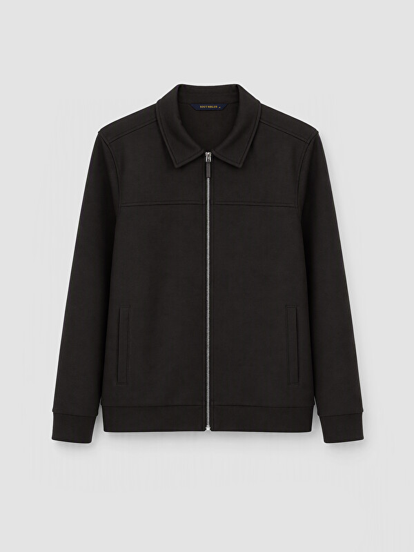 SOUTHBLUE Polo Yaka Erkek Fermuarlı Sweatshirt