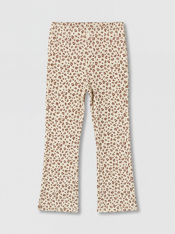 LCW Kids Kız Çocuk Leopar Desenli Tayt Pantolon