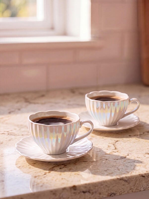LCW HOME 2 Kişilik Porselen Kahve Fincan Takımı 90 ml