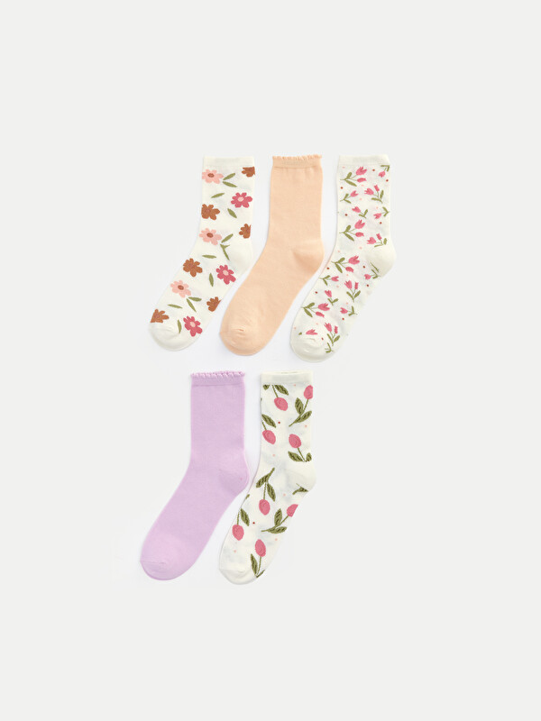 LCW DREAM Woman Ecru Ankle Socks