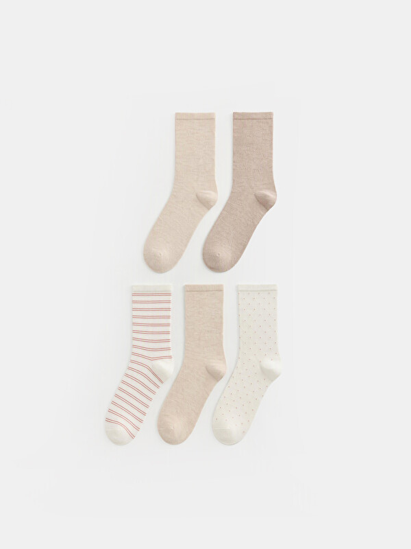 LCW DREAM Patterned Women's Ankle Socks 5 Pack