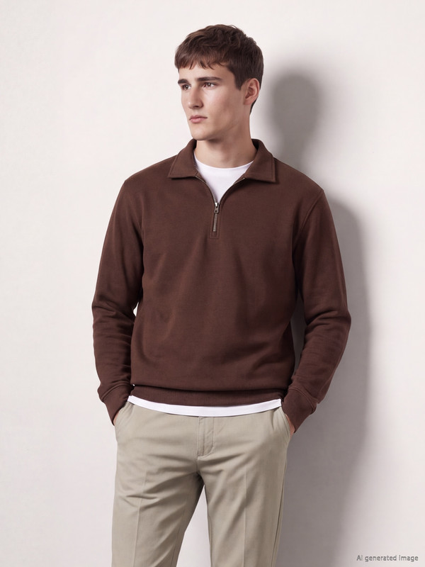 LCW Vision Polo Collar Men's Sweatshirt