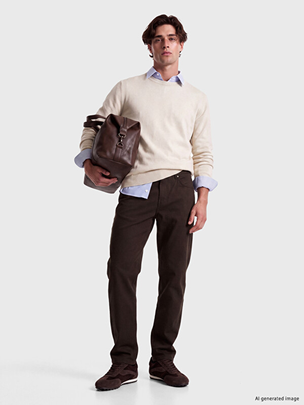 LCWAIKIKI Classic Man Brown Chino Trousers