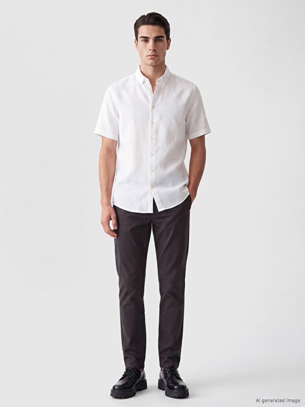 LCWAIKIKI Classic Slim Fit Gabardine Men's Chino Trousers