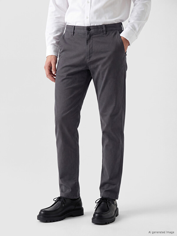 LCWAIKIKI Classic Waist Inside Elasticated Gabardine Men's Chino Trousers