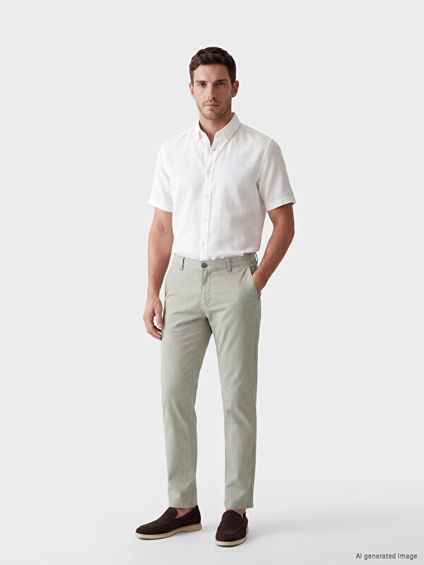 LCWAIKIKI Classic Mann Beige Chino-Hosen