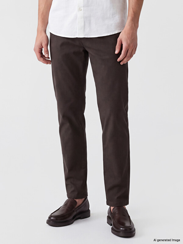 LCWAIKIKI Classic Pantalon chino Gris Homme