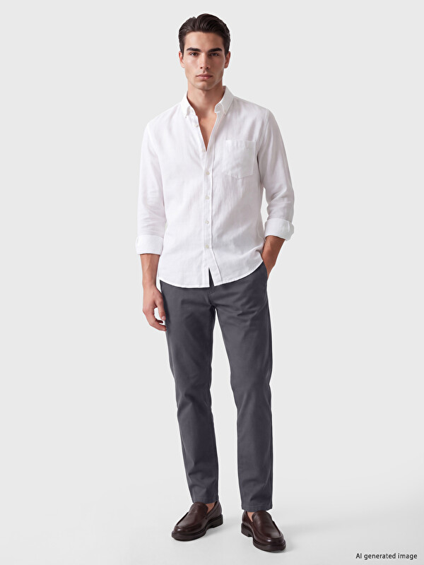 LCWAIKIKI Classic Man Anthracite Chino Trousers