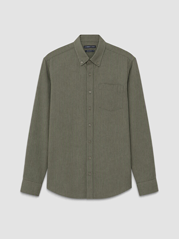 LCWAIKIKI Classic Man Green Shirt