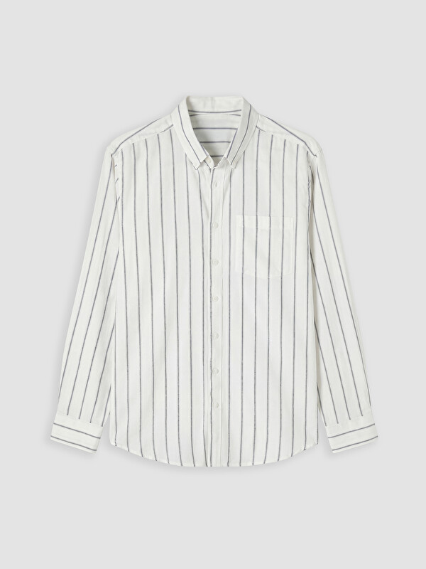 LCWAIKIKI Classic Standard Fit Striped Oxford Men's Shirt