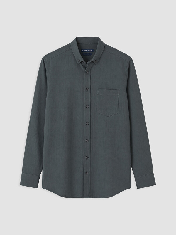 LCWAIKIKI Classic Regular Fit Armürlü Erkek Gömlek