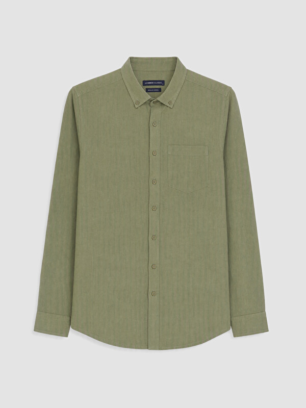LCWAIKIKI Classic Man Green Shirt