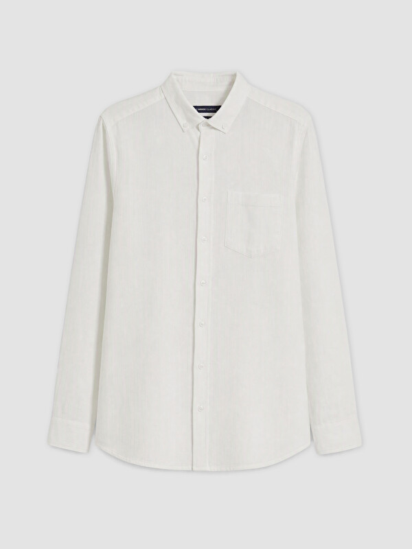 LCWAIKIKI Classic Man White Shirt