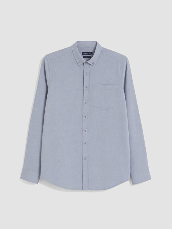 LCWAIKIKI Classic Man Blue Shirt