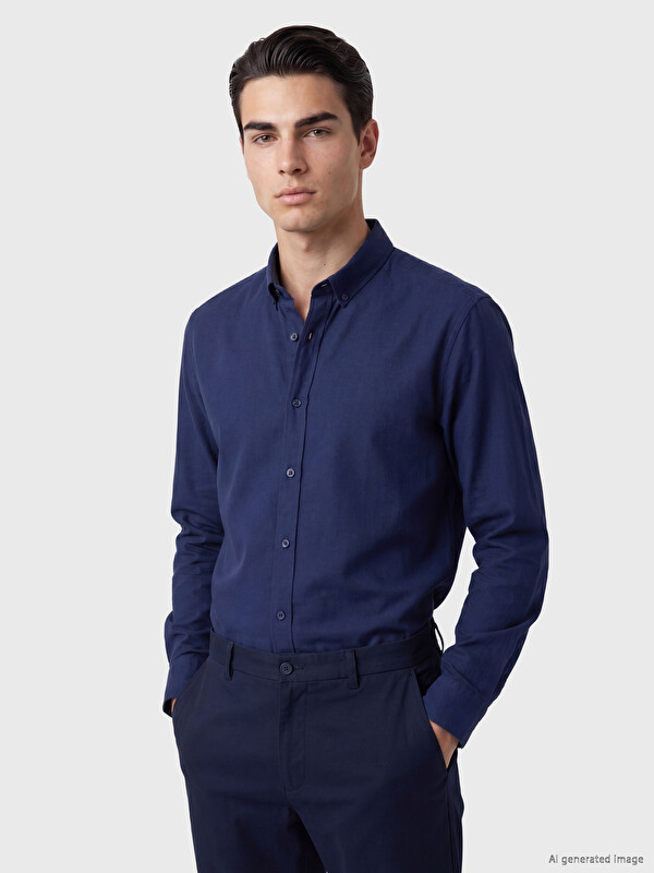LCWAIKIKI Classic Slim Fit Oxford Men's Shirt