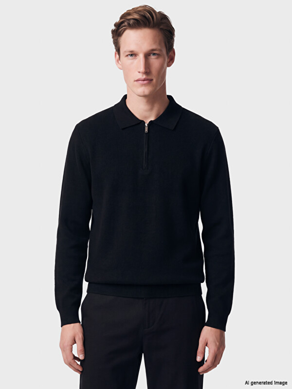 LCW Vision Polo Collar Men's Knitwear Sweater