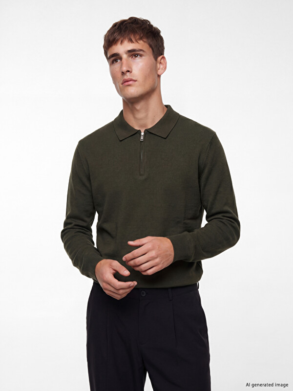 LCW Vision Polo Collar Men's Knitwear Sweater
