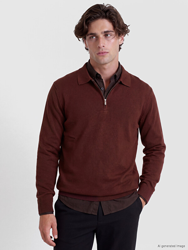 LCW Vision Polo Collar Men's Knitwear Sweater