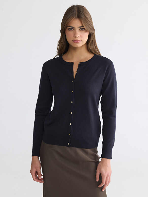 LCW EVERYDAY Crew Neck Women's Knitwear Cardigan