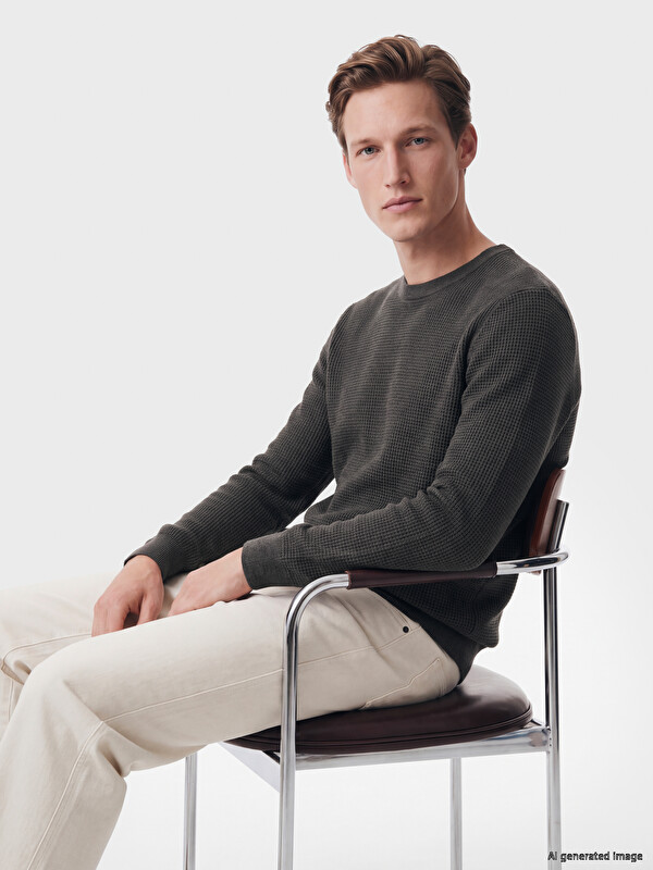 LCW Vision Crew Neck Men's Knitwear Sweater