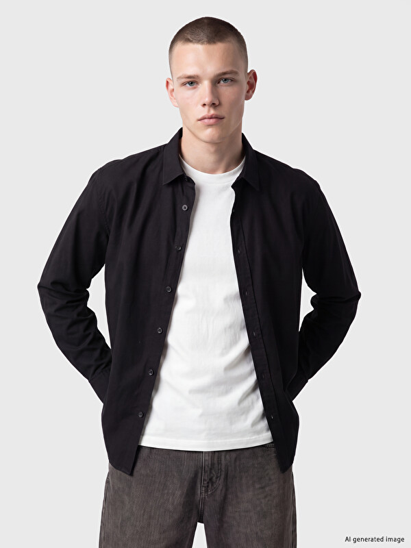 XSIDE Relax Fit Gabardine Men's Shirt
