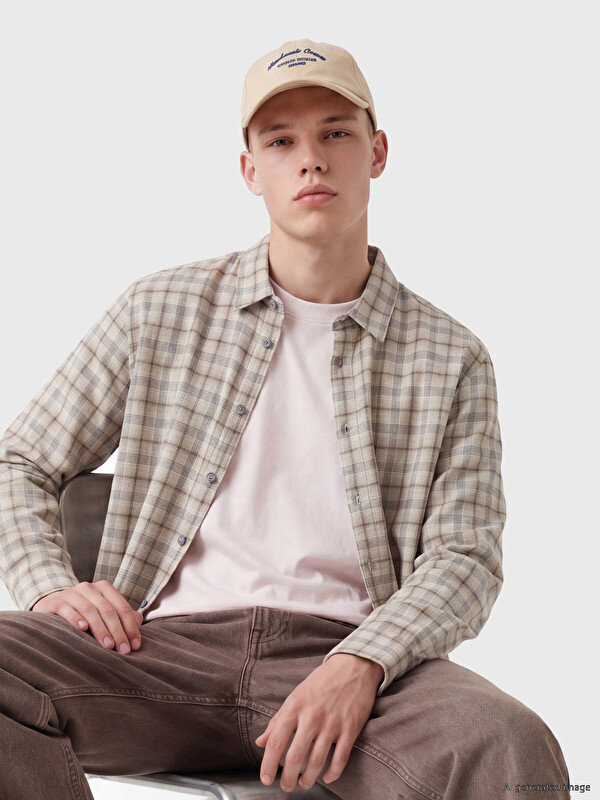 XSIDE Man Beige Shirt
