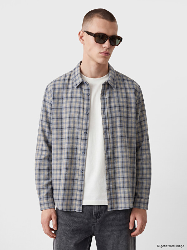 XSIDE Man Blue Shirt
