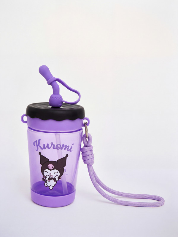 LCW JOY Kuromi Printed Straw Water Bottle