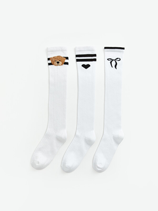 LCW Kids Patterned Girls' Knee Socks 3-pack
