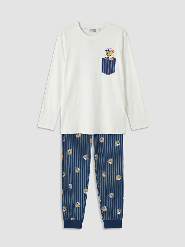 LCW Kids Crew Neck Boys' Pyjamas Set