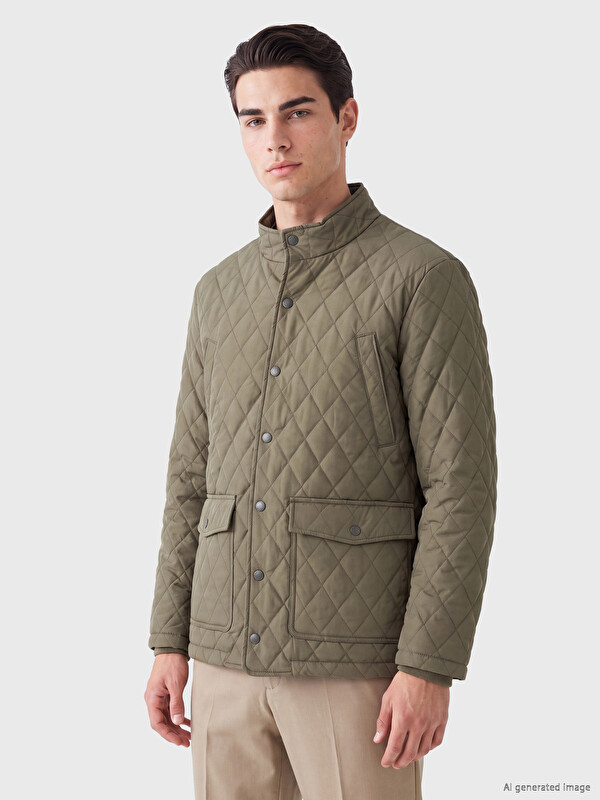 LCWAIKIKI Classic Man Beige Puffer Coat
