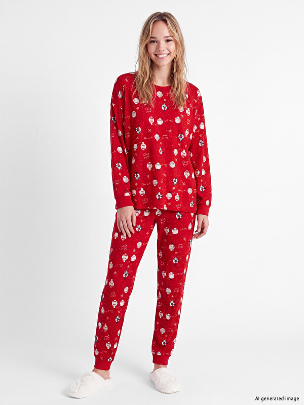 LCW DREAM New Year Themed Women's Pyjamas Set