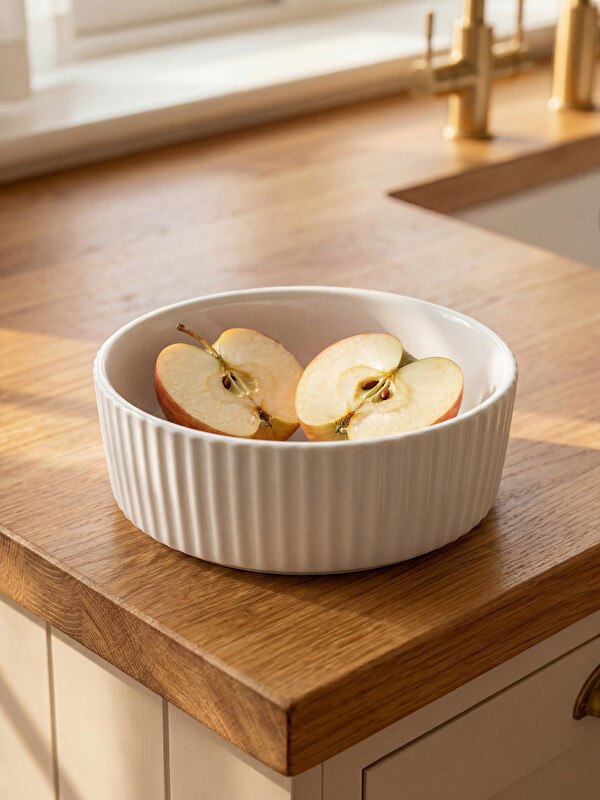 LCW HOME Grooved Patterned Round Formed Deep Plate