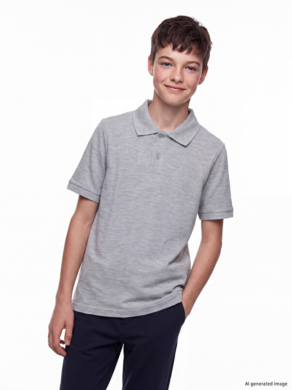 LCW Kids Polo Yaka Erkek Çocuk Tişört