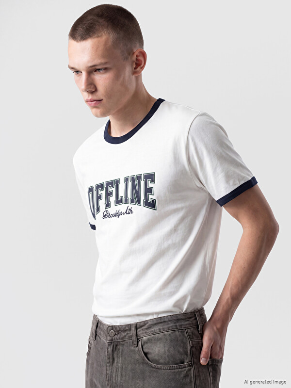 XSIDE Crew Neck Brooklyn Printed Men's T-Shirt