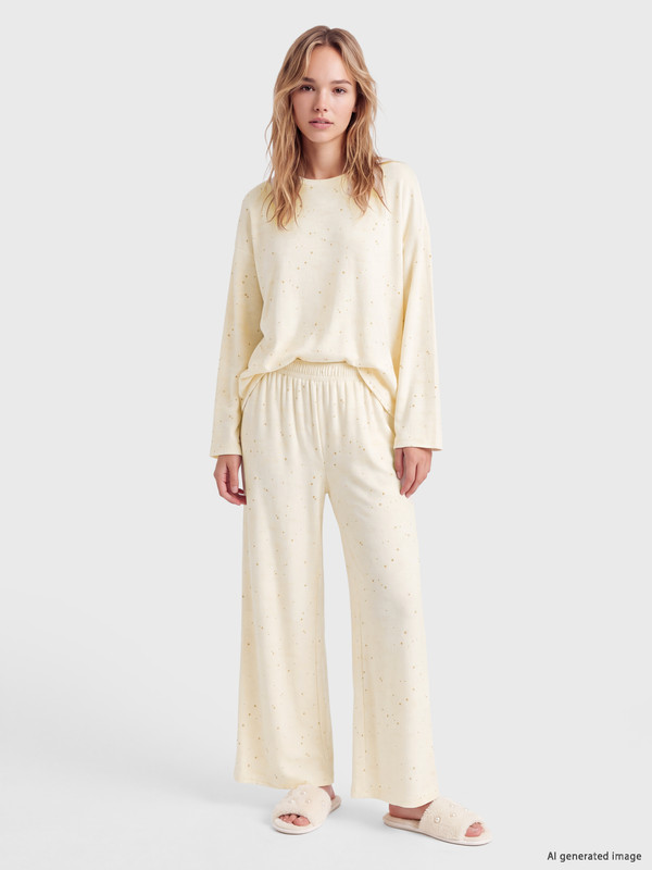 LCW DREAM Crew Neck Patterned Women's Pyjamas Set