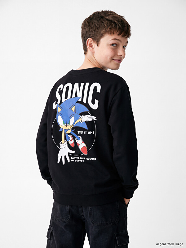 LCW Kids Sonic Štampana Dečija Debela Dukserica