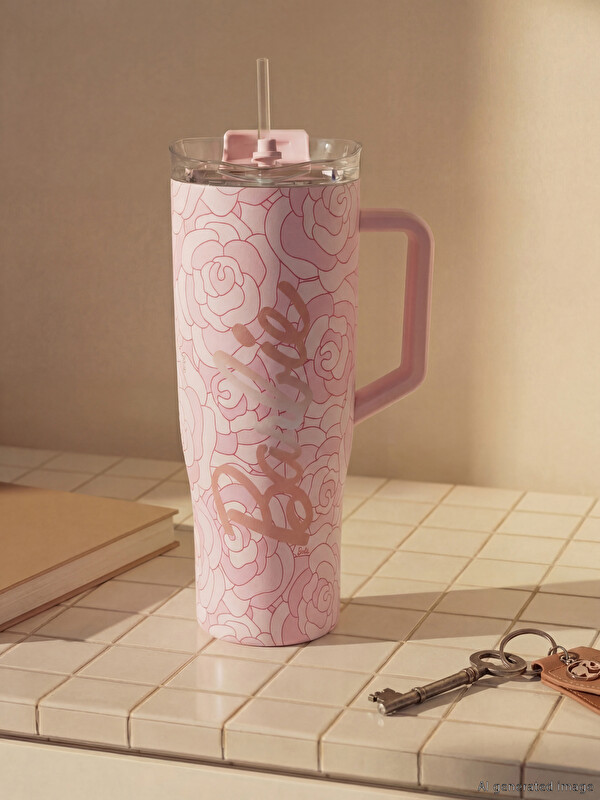 LCW JOY Barbie Printed With Cup Thermos 1100 ml