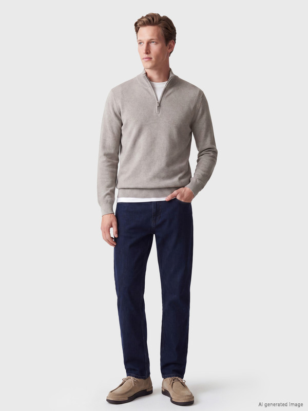 SOUTHBLUE Mock Neck Men's Knitwear Sweater