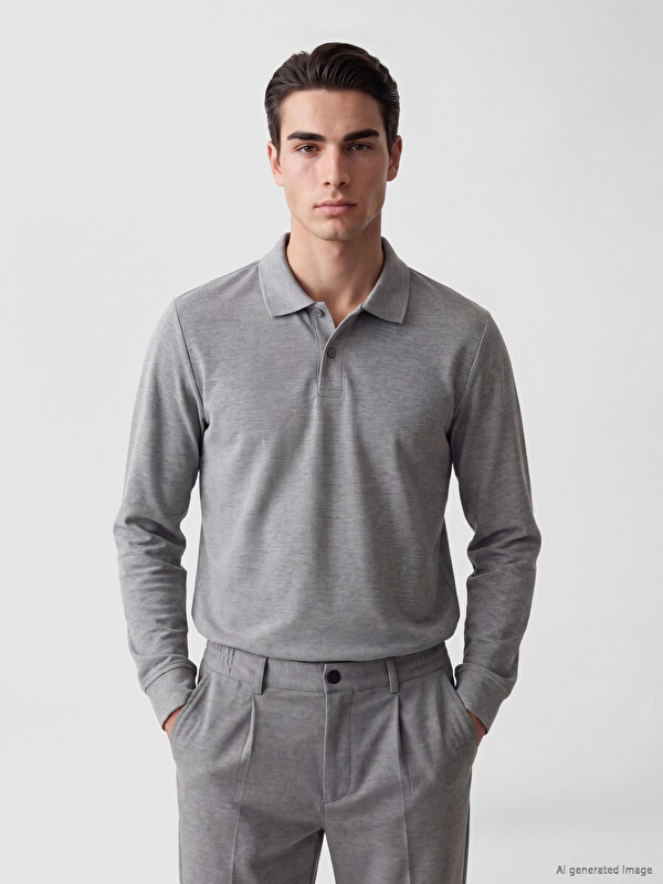 LCWAIKIKI Classic Man Grey T-Shirt