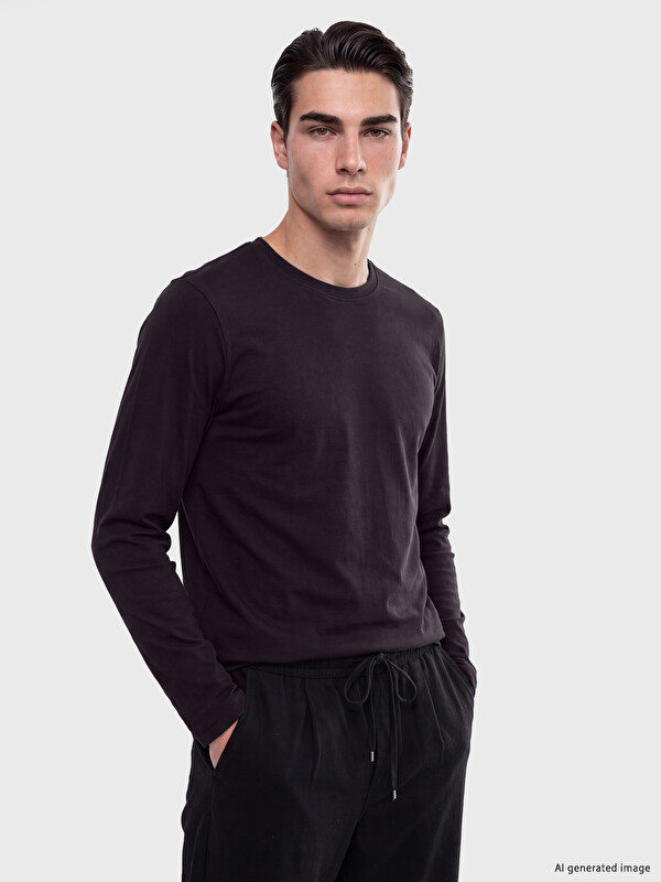LCWAIKIKI Classic Crew Neck Long Sleeve Men's T-Shirt