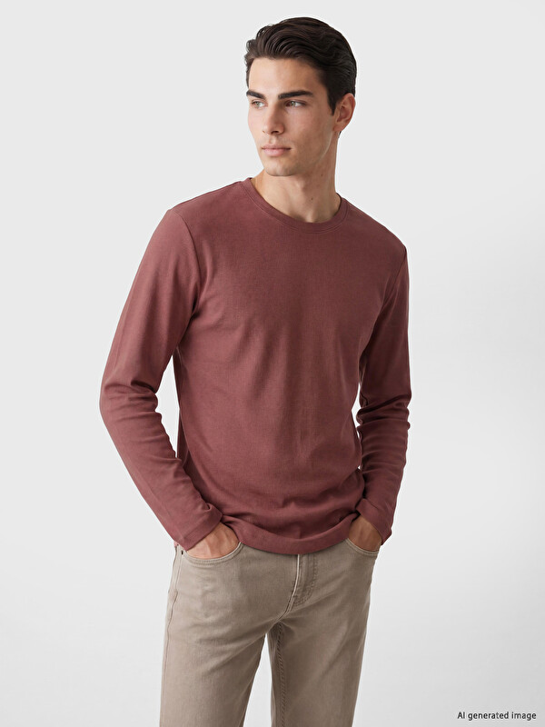 LCWAIKIKI Classic Crew Neck Long Sleeve Men's T-Shirt