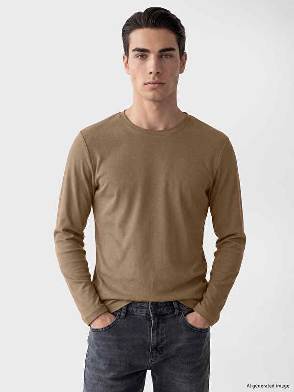 LCWAIKIKI Classic Crew Neck Long Sleeve Men's T-Shirt